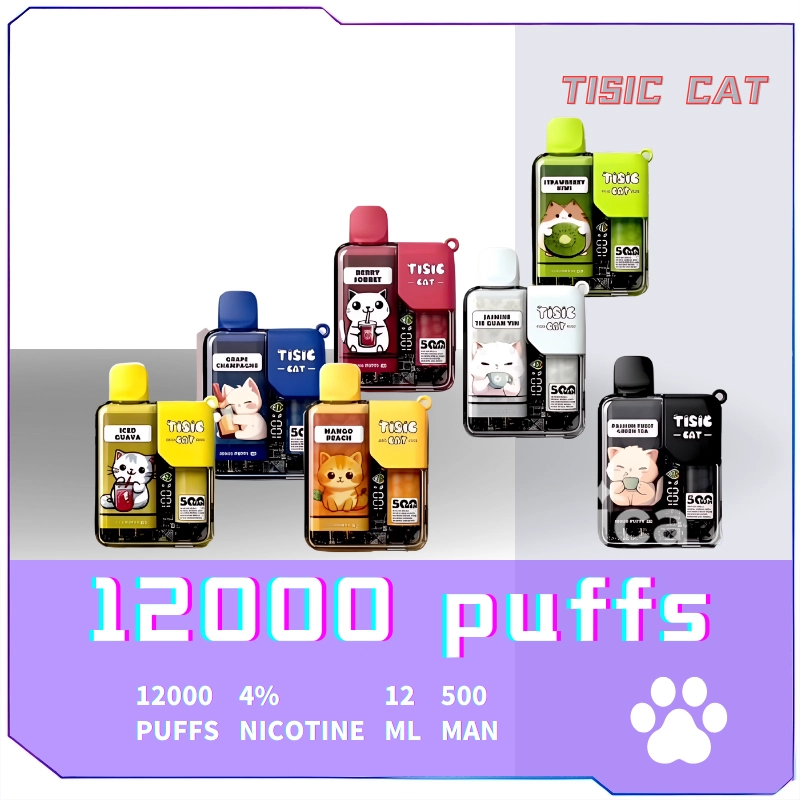 TISIC貓12000口電子菸 黑騎士系列現貨|大容量長效續航,一次性便捷體驗! - Image 3